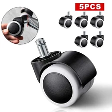 5 Sets Nylon Office Chair Casters Wheels Heavy Duty Swivel Replacement 2 Inch