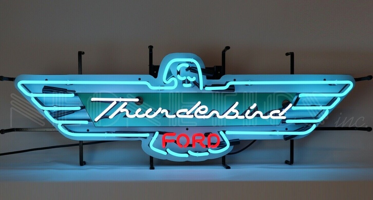 Ford Thunderbird Neon Sign - T-Bird - Convertible - Coupe - 1955 