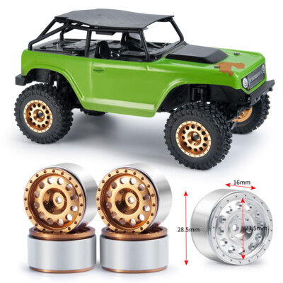 4X CNC Aluminum Alloy 1.0 Beadlock Wheel Rim for 1/24 RC Crawler Car Axial SCX24
