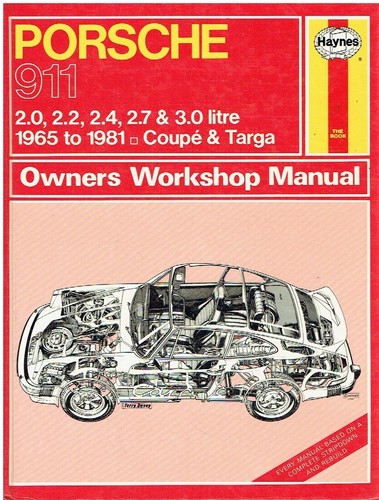 PORSCHE 911 2.0 2.2 2.4 2.7 3.0 COUPE TARGA 1965-81 WORKSHOP MANUAL *VGC H.BACK*