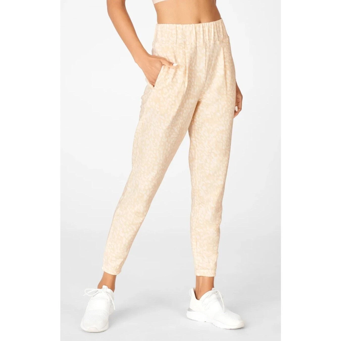 fabletics chill leopard print slim sweatpants