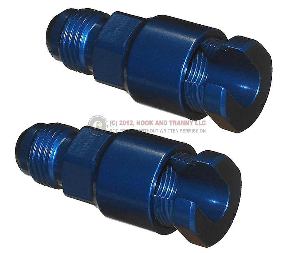 LT1 LS1 LT4 Corvette Fuel Rail Line Adapter Fittings AN6 BLUE THREAD ON