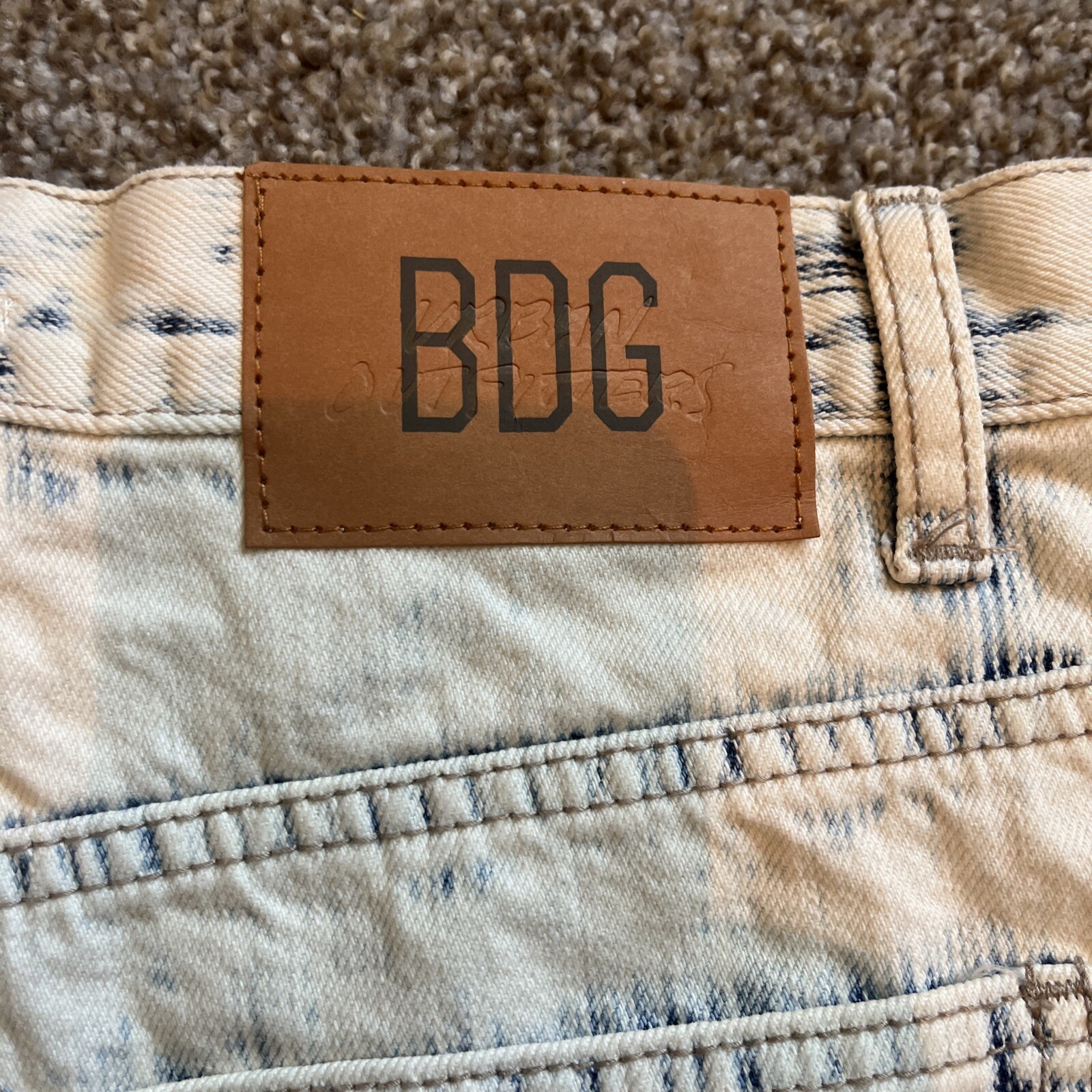 BDG Urban Outfitters High Rise Roll Hem Jean Shorts Denim 28 New - View 9