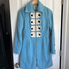 Tulle Wmns Blue And White Coat Szs