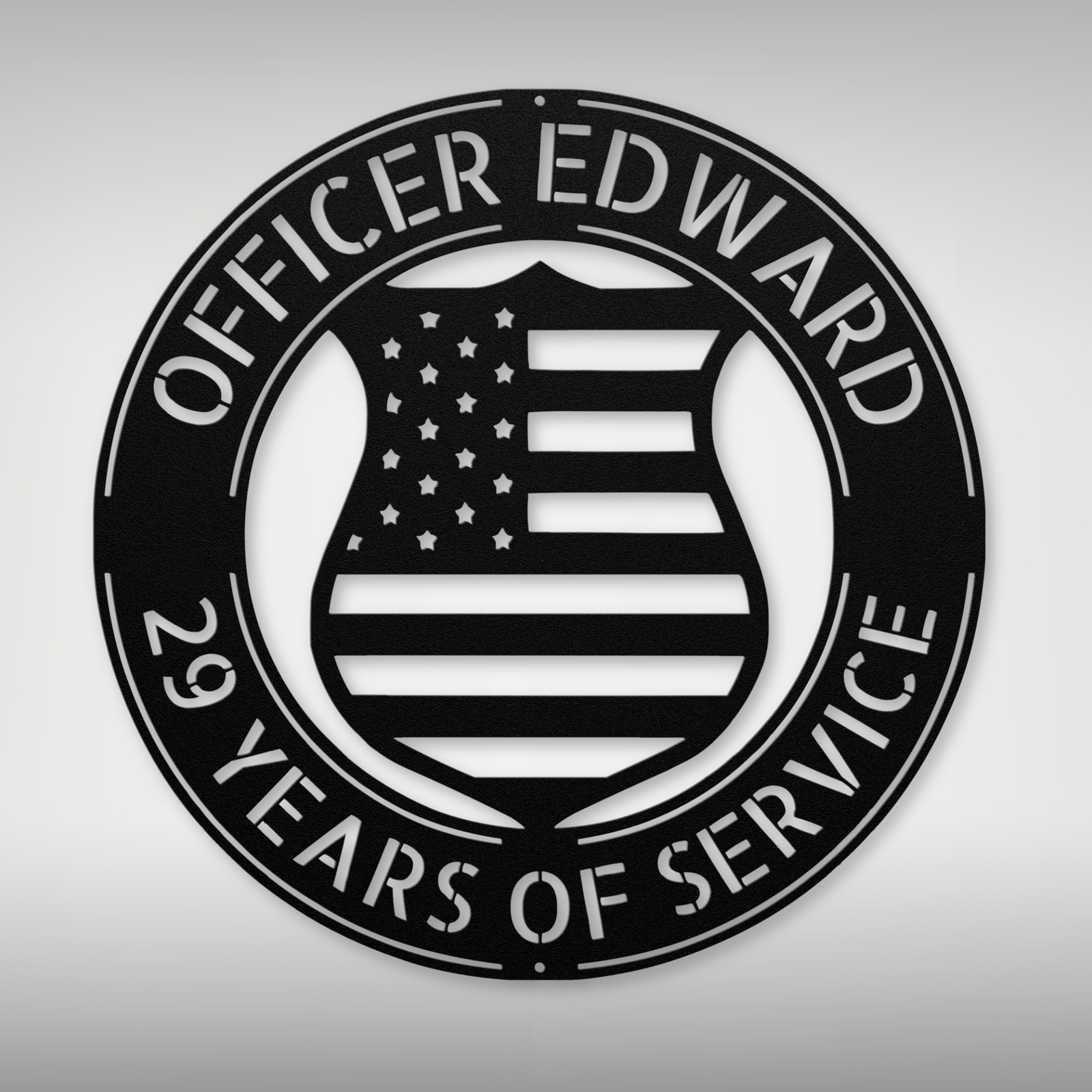 Custom Police Badge Metal Sign Perfect Gift for Law Enforcement Officers