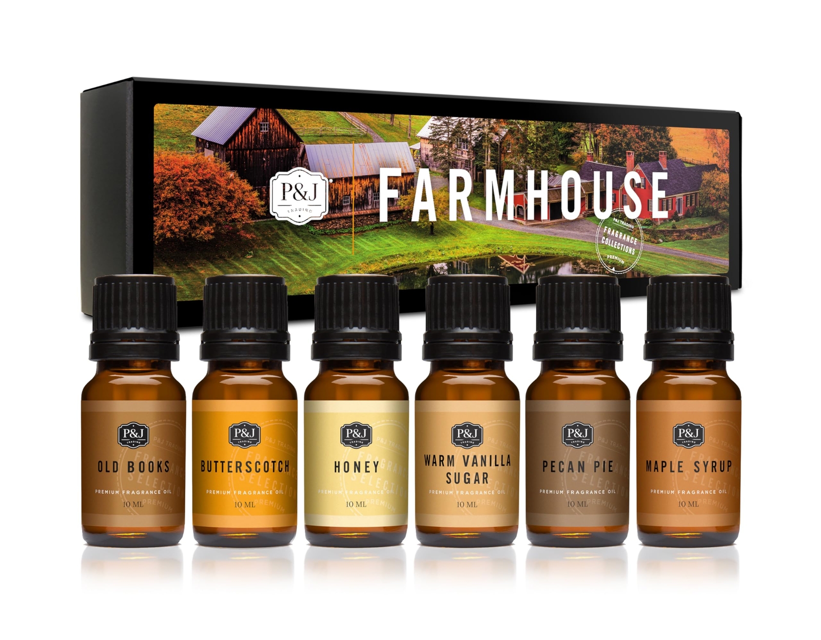P&J Fragrance Oil Farmhouse Set | Old Books, Butterscotch, Honey, Warm Vanill...