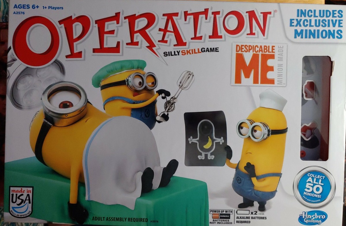 Minion Operation Board Game Despicable Me Hasbro Gaming- Complete