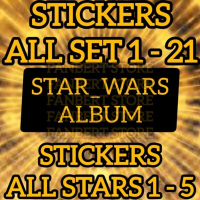 ALL STARS 1-2-3-4-5 STICKERS CARDS_ST_AR_WARS_MONO_POLY_MO_-GO_ALBUM FAST DELIVE