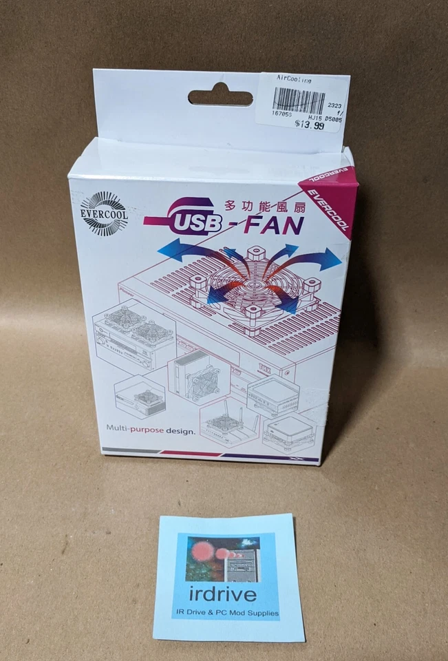 Evercool 80mm USB Powered 2-Speed 5V Wireless Router, NUC, & AMP Cooling Fan - Image 2 of 4