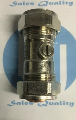 Trennventil 22 mm verchromt Warm/Kalt Systeme zur Kupferrohrverdichtung