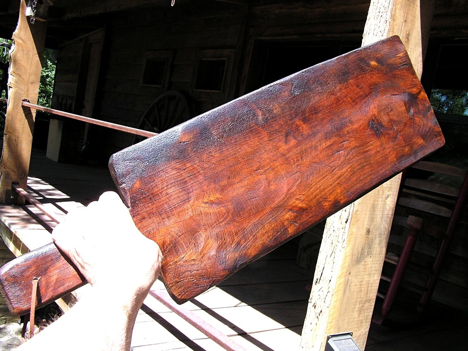 Large Primitive Wooden Paddle bread board Wall Hang 2825 - Image 3 of 4