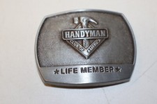 Vintage 1996 Handyman Club of America Life Member Silver Belt Buckle HCOA