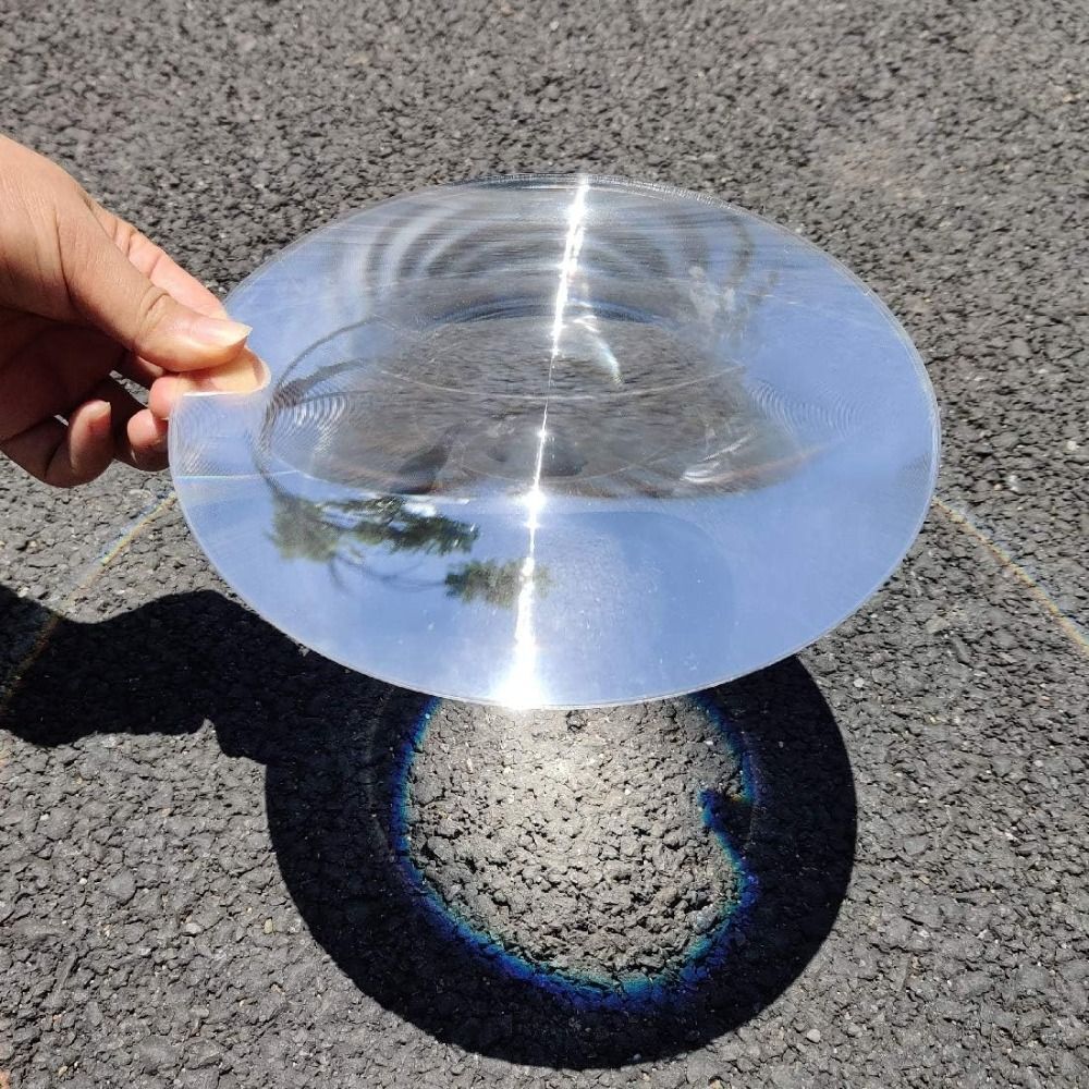 1Pc Diameter 200mm (7.9'') Fresnel Lens Optical 3D Lens Solar Heating