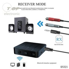 2in1 Bluetooth 5.0 Wireless Audio Transmitter Receiver HIFI Music/Adapter RCAAUX