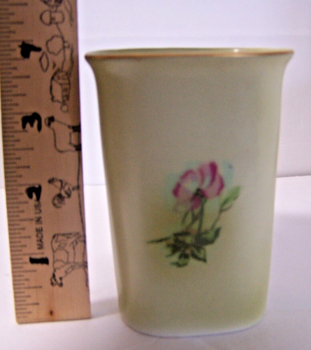 Vtg Nippon Vanity/Dresser 5 Pc Porcelain Set Hand Painted Flowers Gold Trim - Picture 5 of 15