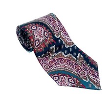 Christian Dior VTG Monsieur Italian Silk TIe Made In USA Paisley TIE035