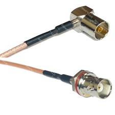 RG316 DVB Pal Female Angle to BNC FEMALE SM BULKHEAD RF Cable Rapid-SHIP LOT