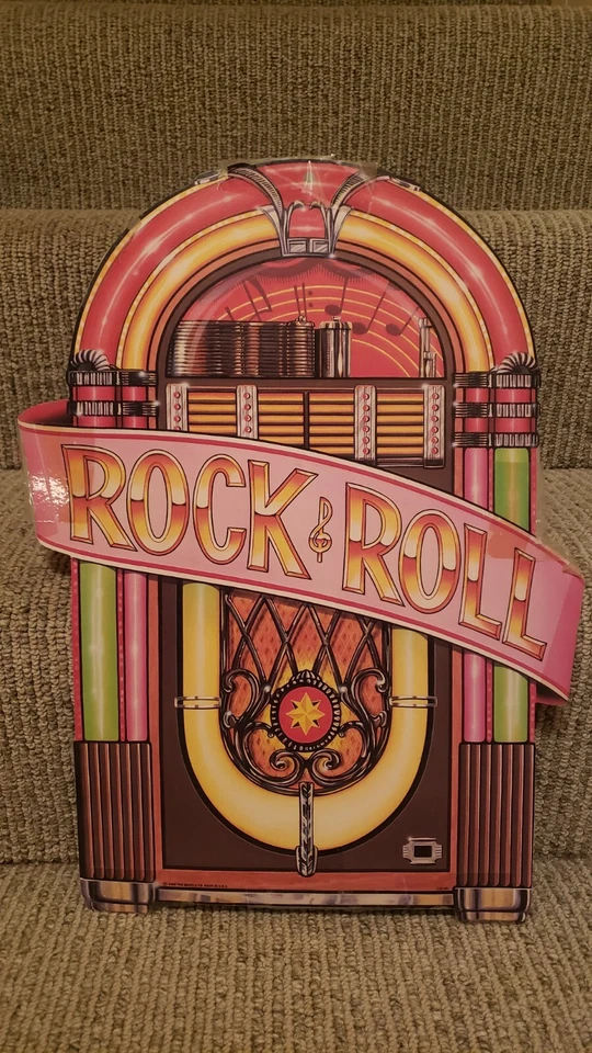 Juego de 3 calcetines troquelados vintage Beistle 1988 Hop años 50 Jukebox Sweet 16 Drive-In Foto 4 de 4