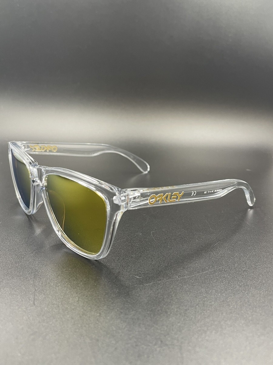 Oakley Frogskin Crystal Clear w/ 24k Iridium Lenses New | eBay