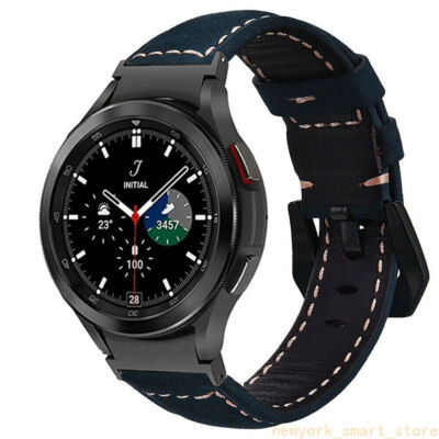 No Gaps Leather Strap Watch Band For Samsung Galaxy Watch 4  display picture 1