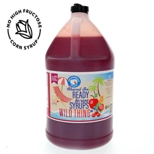 Wild Thing Ready to Use Shaved Ice or Snow Cone Syrup Gallon (128 Fl. Oz)