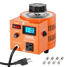 120V 500VA Variable Transformer With Digital Display LCD 60Hz 0-130V AC Voltage 