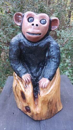 Chainsaw Carving Monkey Wood Carving Fantasy Art Cartoon Funny