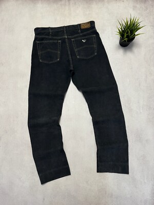 パンツ 90s ARMANI jeans denim pants Vintage Armani Jeans Denim Pants Metal Logo Straight y2k 90s