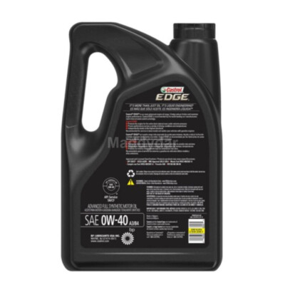 Castrol Edge 0W-40 A3/B4 Advanced Full Synthetic Motor Oil, 5