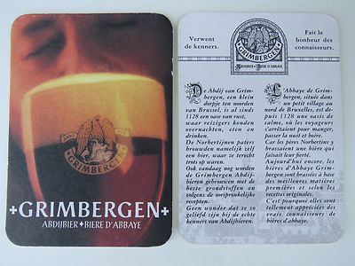 Beer Brewery Coaster ~*~ Alken-Maes GRIMBERGEN Biere D'Abbaye Alken, Belgium