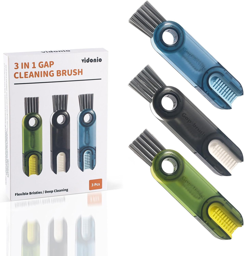 3-in-1 Cup Lid & Bottle Cleaning Brush Set for Home & Kitchen Use