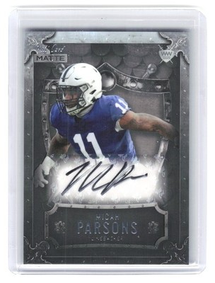 2021 Wild Card Matte #WWA Micah Parsons Weekend Warrior Rookie RC Silver Auto