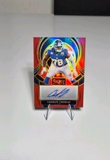 2025 Panini Select Andrew Thomas Auto /75 Red Signatures Prizm SP Giants 