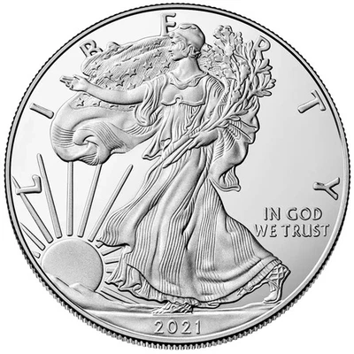 Silbermünze Silver Eagle 2021 - USA - Anlagemünze - 1 Oz ST - Bild 1 von 2