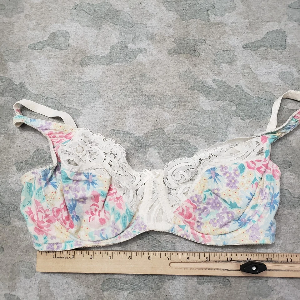 Vintage Vanity Fair Bra Womens 38C Multicolor Underwired - Image 4 of 4