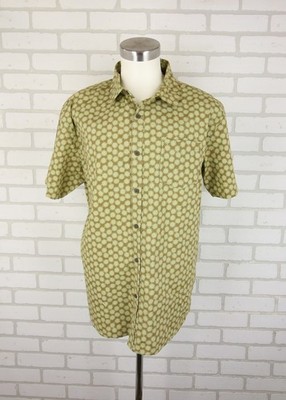 Vissla Sunburnt Shred Sun Heads Eco Shirt Mens XL Slim Short Sleeve Button