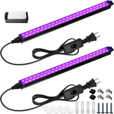 Black Light Bar, 10W 1FT Magnetic LED Black Lights for Glow Party