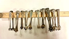 Lot of 10 ~ Sterling Silver ~ Sugar Tongs ~ 212 Grams
