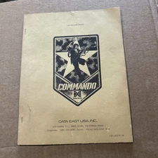 Original Factory Commando W/schematics Data East Arcade video game Owners Manual