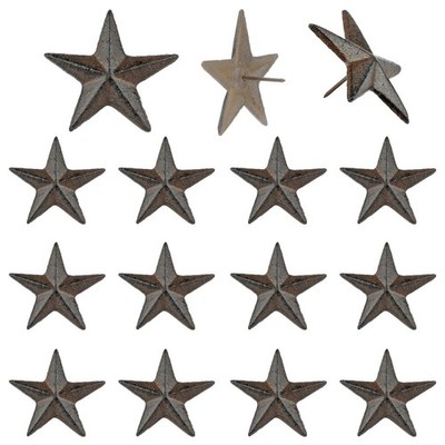 Cast Iron 2.5 inch Texas Star Nails Tacks Rustic Finish Western (Pack of 12)