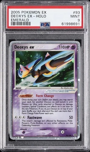 2005 POKEMON EX EMERALD #93 DEOXYS EX-HOLO PSA 9