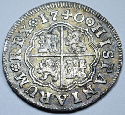 #ad #ad 1740 Spanish Silver 1 Reales Genuine Antique 1700#x27;s Colonial Cross Pirate Coin $112.50