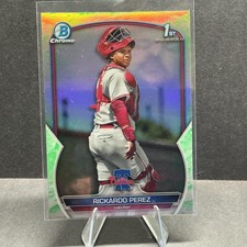 2023 Bowman #BCP-27 Rickardo Perez Chrome Prospects Lunar Glow Refractors