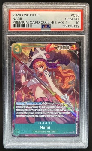2024 One Piece Nami Premium Card BS Vol. 1 #OP02-036 PSA 10 GEM MINT