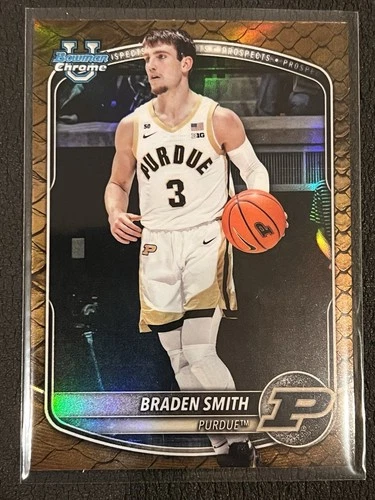 Braden Smith 2025-26 Bowman Basketball CHROME Reptilian Refractor BCP-94 Purdue