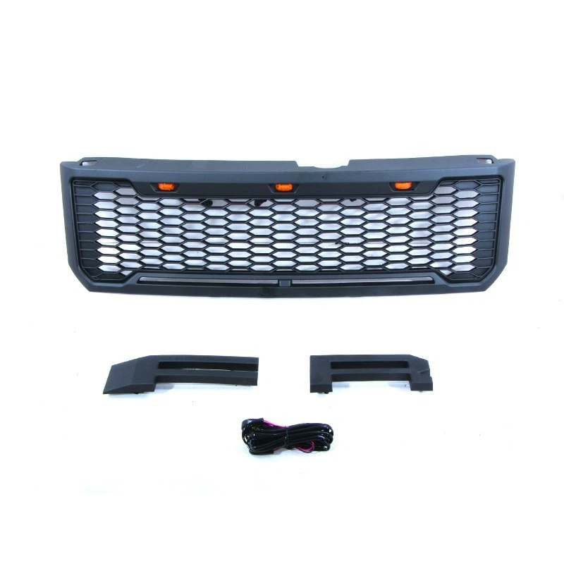 Front Grille For 2008-2012 FORD ESCAPE With Letters W/Lights Matte Black - Image 2 of 4