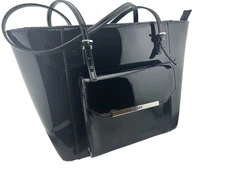 Guess Black Patent Leather Shoulder Bag Purse