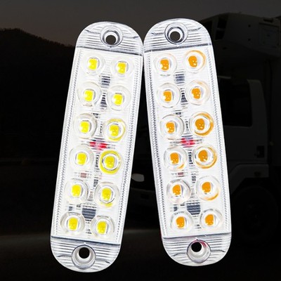 12 Led Strobe Side Warning Lights Strobe Grille Flashing Lightbar Car Truck Sign