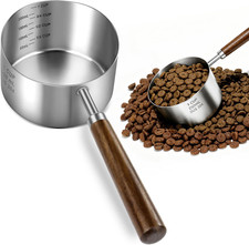 Stainless Steel Dog Food Scoop 1 Cup, Dog Food Measuring Cup with Measuring Line