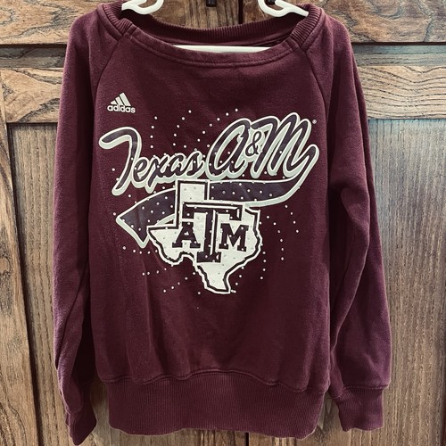 Texas A&M Crewneck Sweatshirt Youth Girls Small 7/8 Aggies Maroon White - Picture 3 of 7